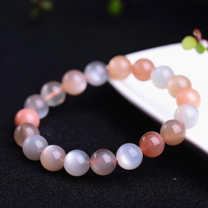 Buddha Stones Natural Moonstone Wealth Positive Bracelet - image 3