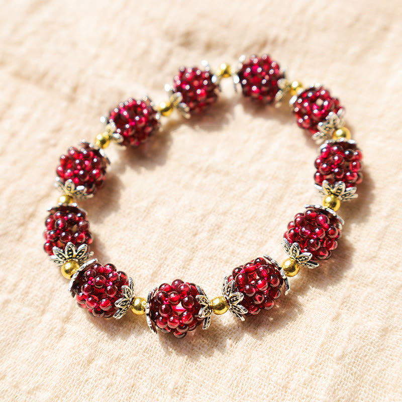 Buddha Stones Natural Garnet Healing Bracelet - image 1