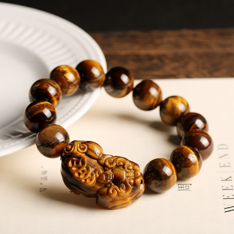 Buddha Stones Natural Tiger Eye Wealth Bracelet - image 0