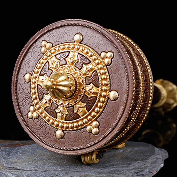 Buddha Stones Tibetan Prayer Wheel Six True Words Copper Balance Decoration - image 1