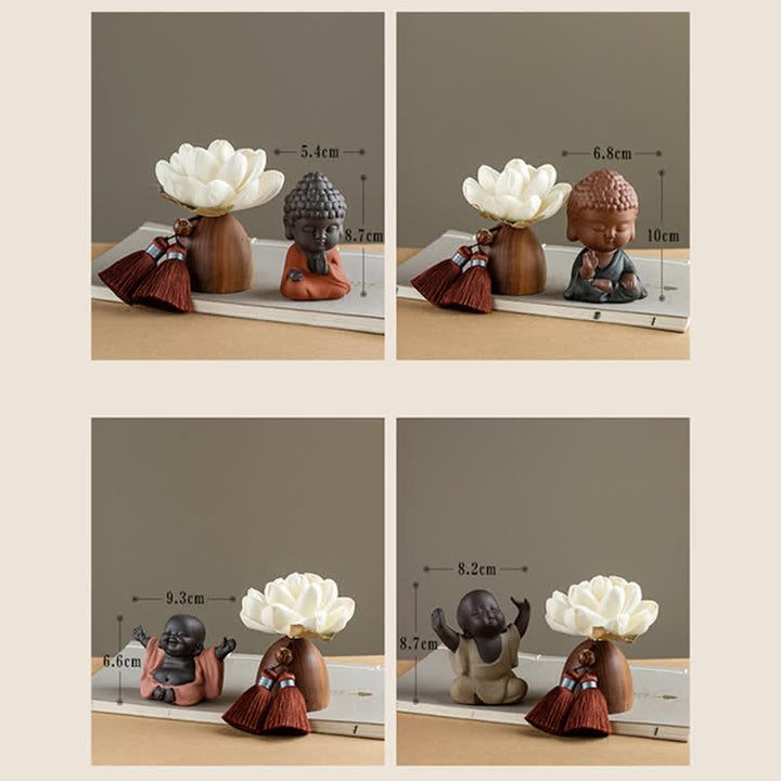 Black Peach Wood Buddha Flower Calm Cure Decorations - image 25