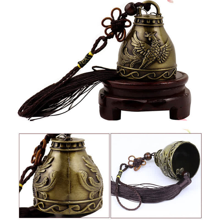 Buddha Stones Feng Shui Buddha Koi Fish Phoenix Wind Chime Bell Luck Wall Hanging Decoration - image 5