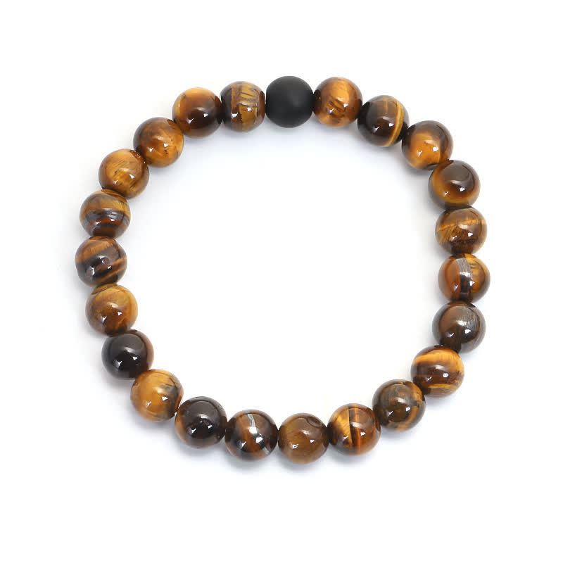 Buddha Stones 108 Beads Mala Tiger Eye Protection Tassel Bracelet - Bracelet - image 3