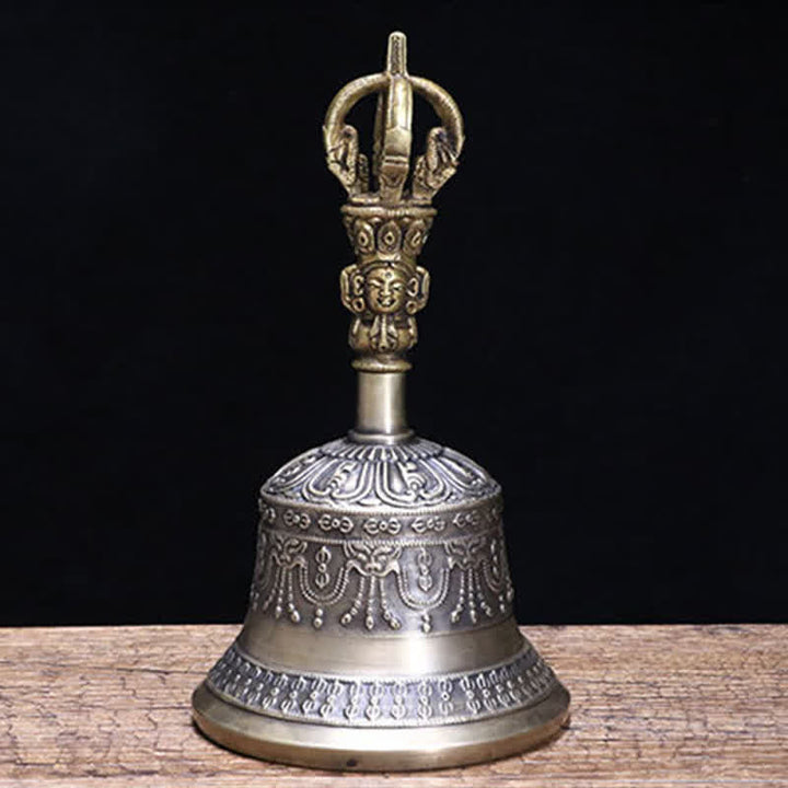 Buddha Stones Tibetan Meditation Bell and Vajra Dorje Copper Enlightenment Decoration Set - image 9