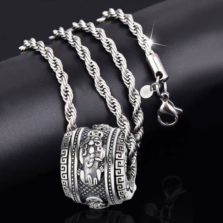 Buddha Stones PiXiu Luck Wealth Rotatable Necklace Pendant - Pendant&Twisted Chain - image 7
