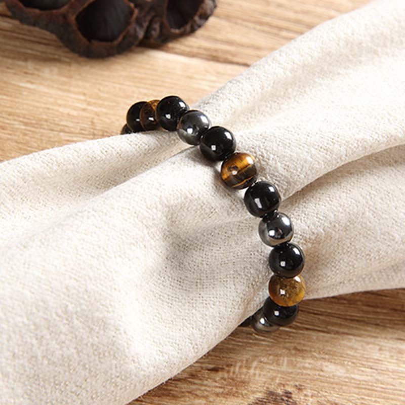 Buddha Stones Tibetan Tiger's Eye Bracelet Necklace Set - image 6