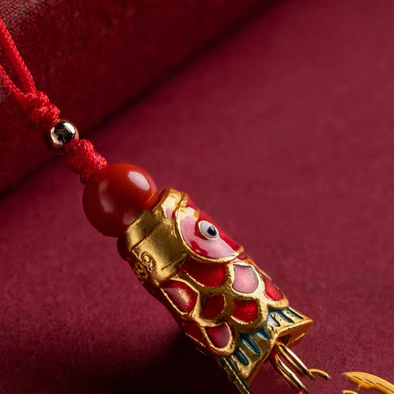 Buddha Stones Koi Fish Cinnabar Attracting Wealth Wish Ruyi Charm Luck Phone Hanging Decoration - image 21