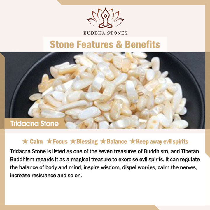 Buddha Stones 3mm Tridacna Stone Bead Rabbit Blessing Elastic Ring - image 5