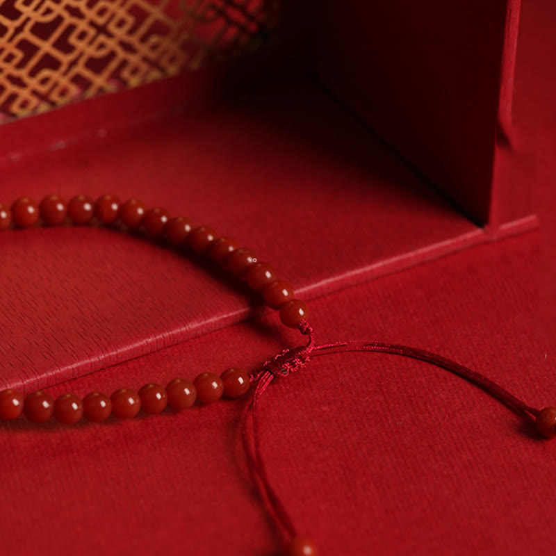 Buddha Stones Natural Red Agate Hetian Jade Double Peace Buckle Confidence Bracelet - image 10