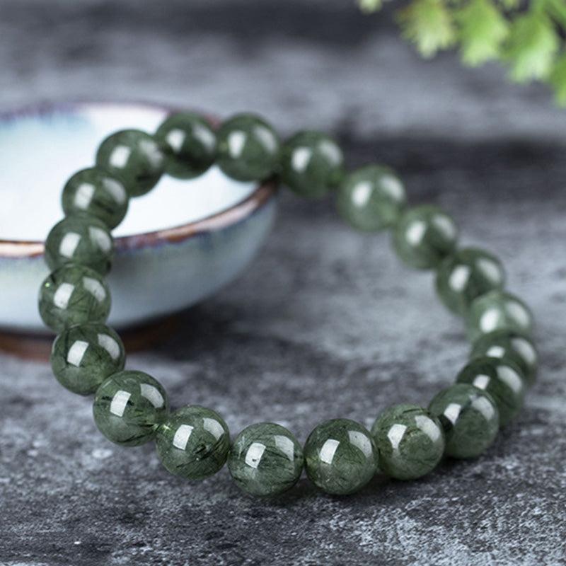 Buddha Stones Natural Green Crystal Blessing Wealth Bracelet - image 8