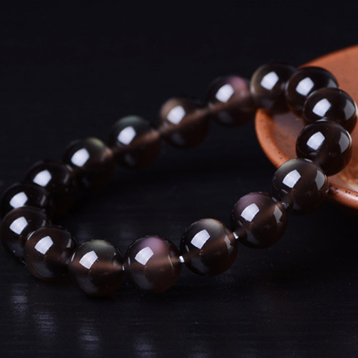 Buddha Stones Natural Rainbow Obsidian Positive Bracelet - image 1