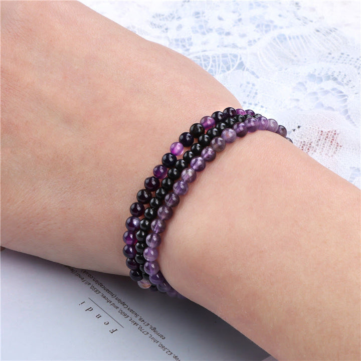 Buddha Stones 3Pcs Natural Crystal Stone Inner Peace Spiritual Bracelet - image 2