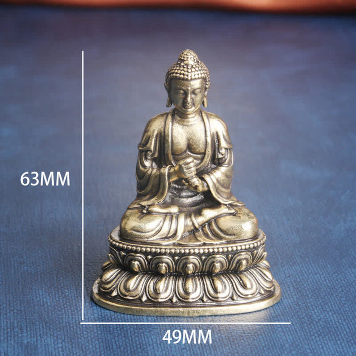Buddha Stones Tathagata Buddha Serenity Copper Statue Decoration - image 7