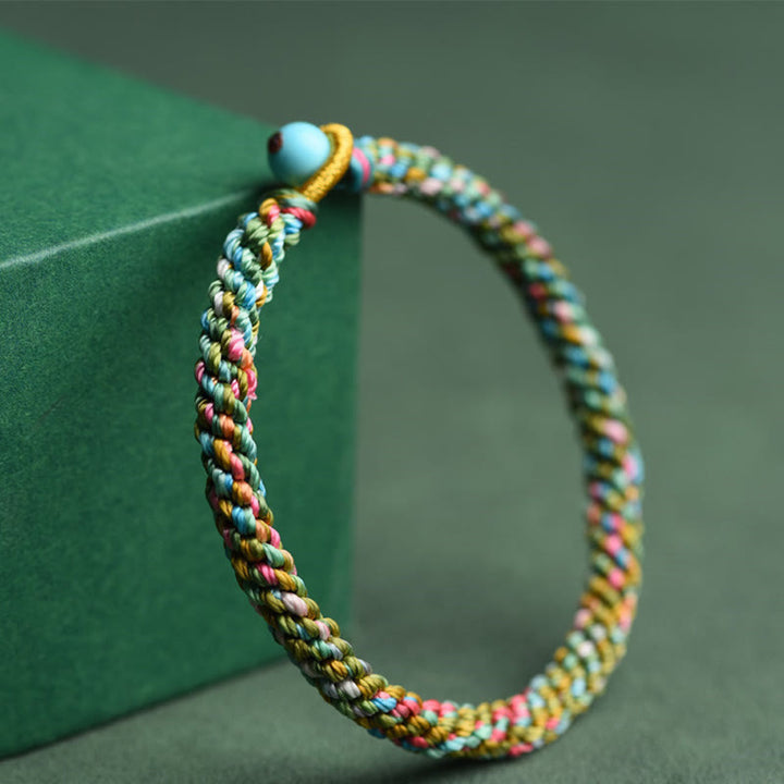 Buddha Stones Colorful Rope Luck Handcrafted Braided Child Adult Bracelet - image 2