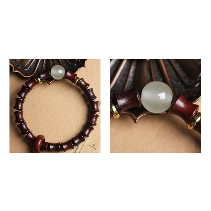 Buddha Stones Ebony Green Sandalwood Black Rosewood Bamboo Peace Bracelet - image 11