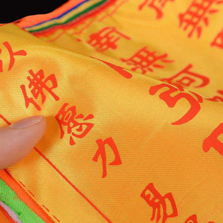 Buddha Stones Tibetan 7 Colors Windhorse Letter Auspicious Lotus Outdoor 21 Pcs Prayer Flag - image 12