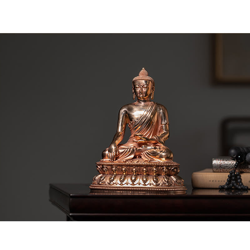 Buddha Stones Gautama Shakyamuni Buddha Figurine Serenity Copper Statue Home Decoration - image 13