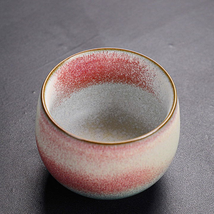 Buddha Stones Retro Red Gradient Kiln Change Ceramic Teacup Kung Fu Tea Cup - image 3