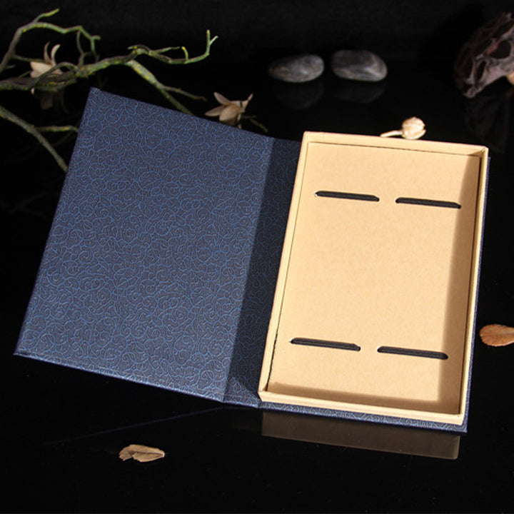 Buddha Stones Zen Enlightenment Quotes Ebony Wood Small Leaf Red Sandalwood Bookmarks With Gift Box - image 15