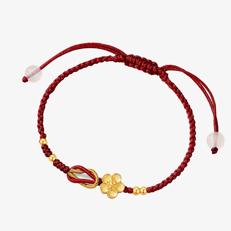 Buddha Stones Handmade 925 Sterling Silver Cherry Blossoms Sakura Chalcedony Luck Bracelet - image 5