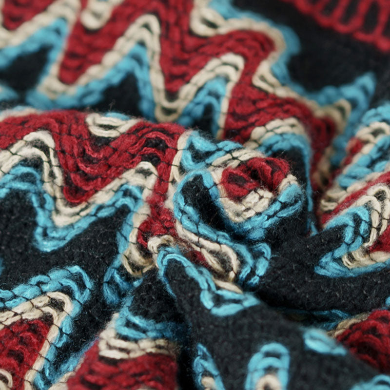 Buddha Stones Tibetan Shawl Striped Knitted Tassels Pullover Winter Cozy Travel Scarf Wrap - image 9