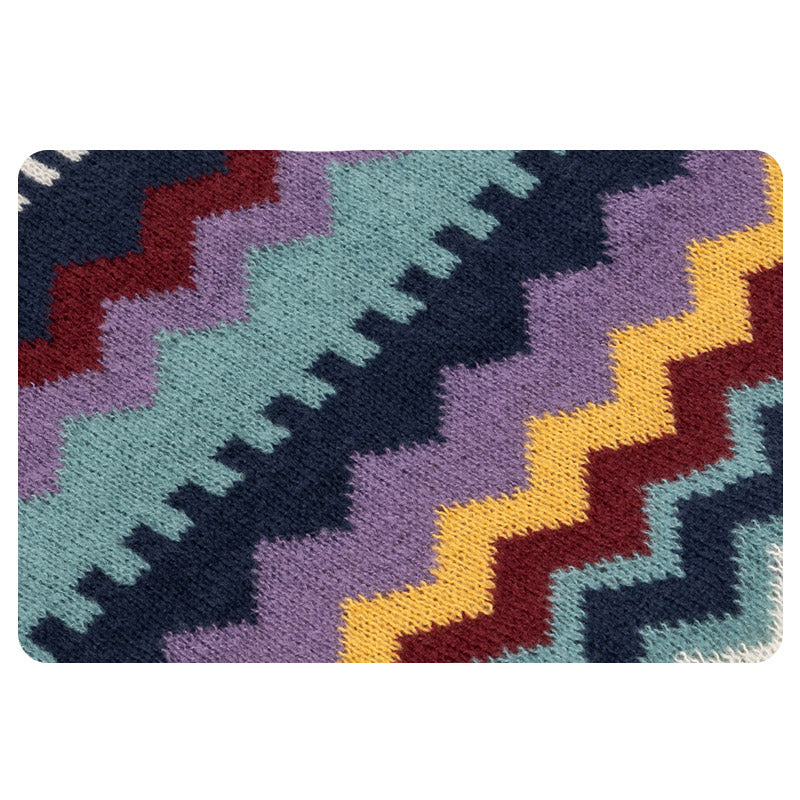 Buddha Stones Tibetan Shawl Colorful Striped Wavy Line Tassels Winter Cozy Travel Scarf Wrap - image 12