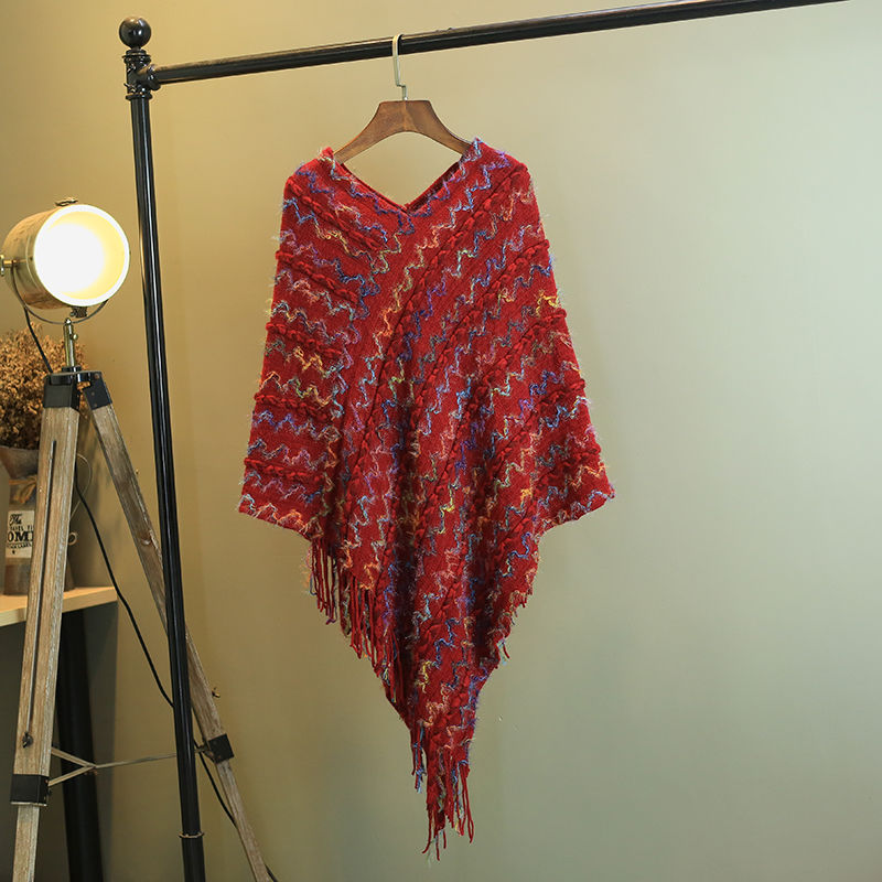 Buddha Stones Tibetan Colorful Striped Shawl Tassels Pullover Winter Cozy Travel Scarf Wrap - image 19