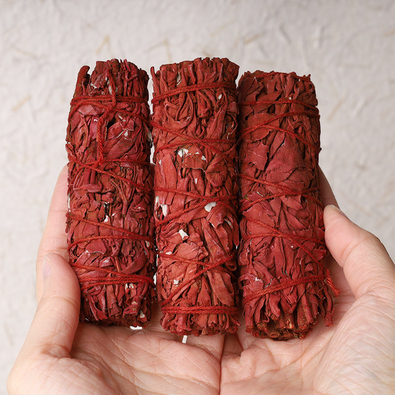 Buddha Stones Dragon's Blood Sage Smudge Stick for Home Negative Energy Cleansing Incense Healing Meditation Rituals - 3 Stick (10.1cm/Stick) - image 0