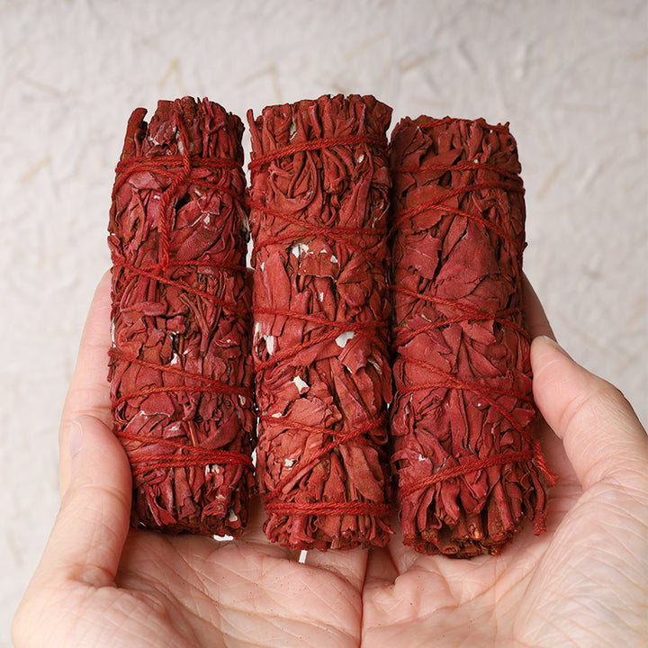 Buddha Stones Dragon's Blood Sage Smudge Stick for Home Negative Energy Cleansing Incense Healing Meditation Rituals - 3 Stick (10.1cm/Stick) - image 0