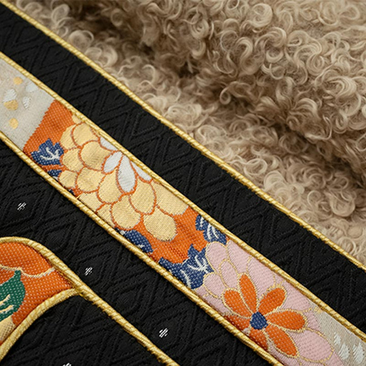 Buddha Stones Tibetan Clothing Lhasa Fleece Lined Top Winter Women Clothing - image 3