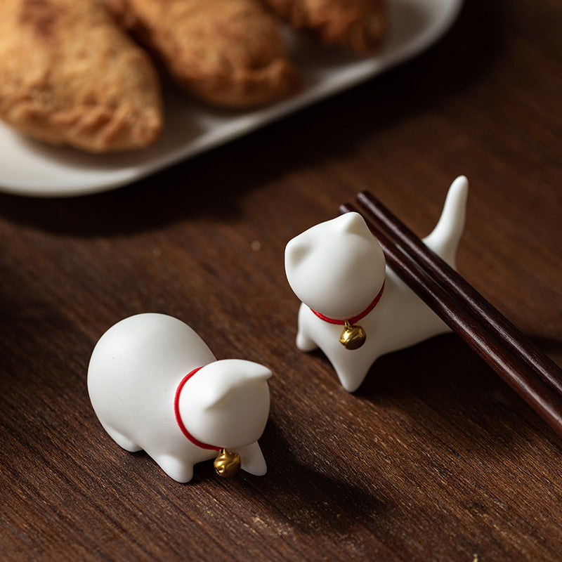 Buddha Stones Mini Small Cute Cat Tea Pet Ceramic Home Desk Figurine Decoration - image 17