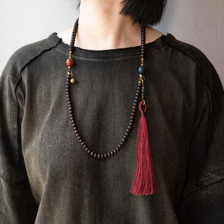 Buddha Stones 108 Mala Beads Natural Tibet Purple Bodhi Seed Auspiciousness Bracelet - image 7