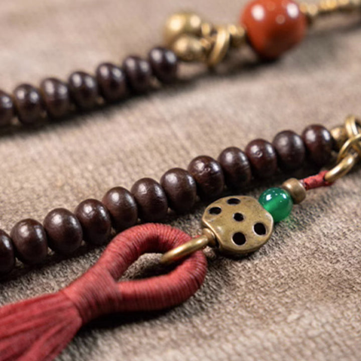 Buddha Stones 108 Mala Beads Natural Tibet Purple Bodhi Seed Auspiciousness Bracelet - image 3