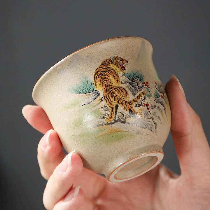 Buddha Stones 12 Chinese Zodiac Ceramic Teacup Kung Fu Tea Cup 130ml - image 7