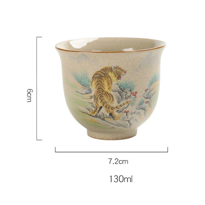 Buddha Stones 12 Chinese Zodiac Ceramic Teacup Kung Fu Tea Cup 130ml - image 12