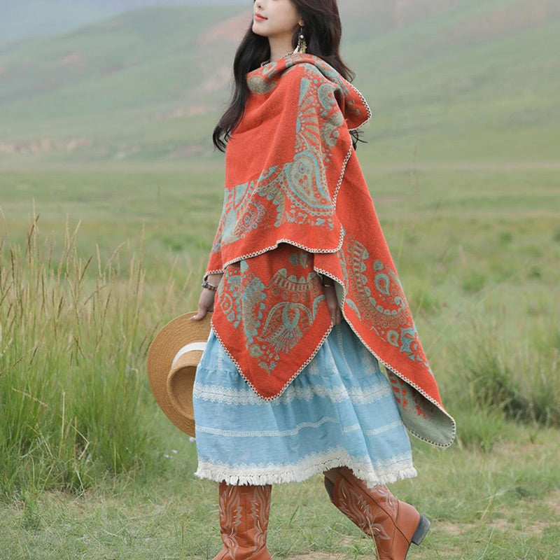 Buddha Stones Tibetan Shawl Simple Pattern Winter Cozy Travel Scarf Wrap - image 6