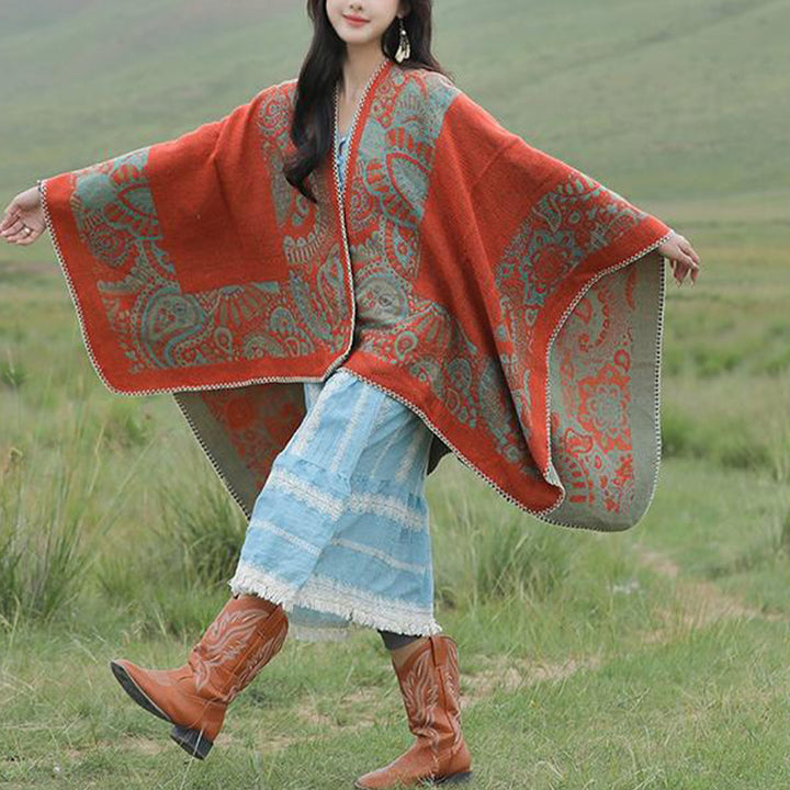 Buddha Stones Tibetan Shawl Simple Pattern Winter Cozy Travel Scarf Wrap - image 3