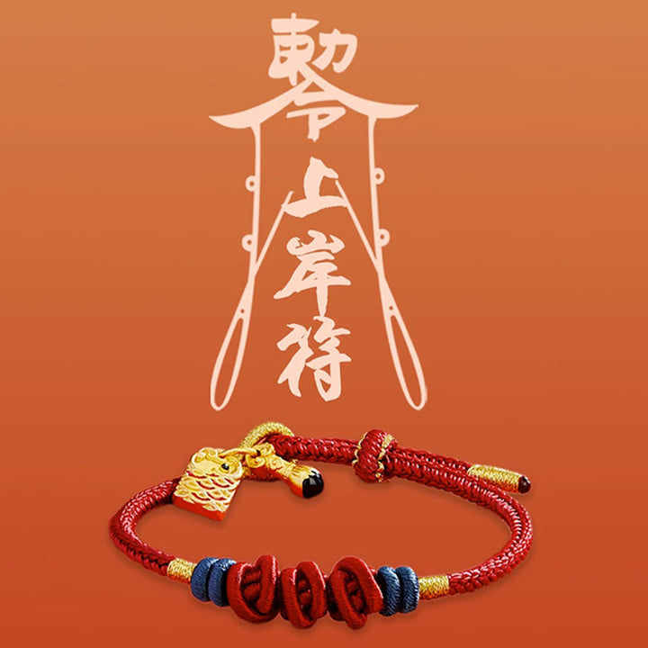 Buddha Stones 925 Sterling Silver Koi Fish Charm Wealth Success Braided Bracelet - image 12