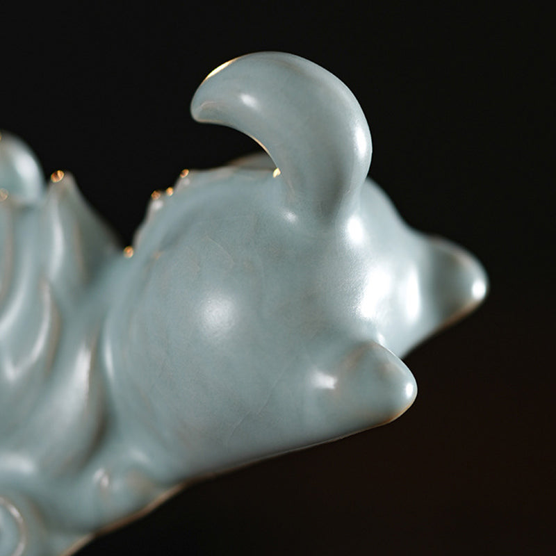 Buddha Stones Year Of The Dragon Luck Ceramic Tea Pet Home Figurine Decoration - image 10