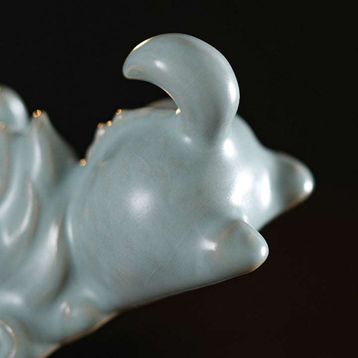 Buddha Stones Year Of The Dragon Luck Ceramic Tea Pet Home Figurine Decoration - image 10