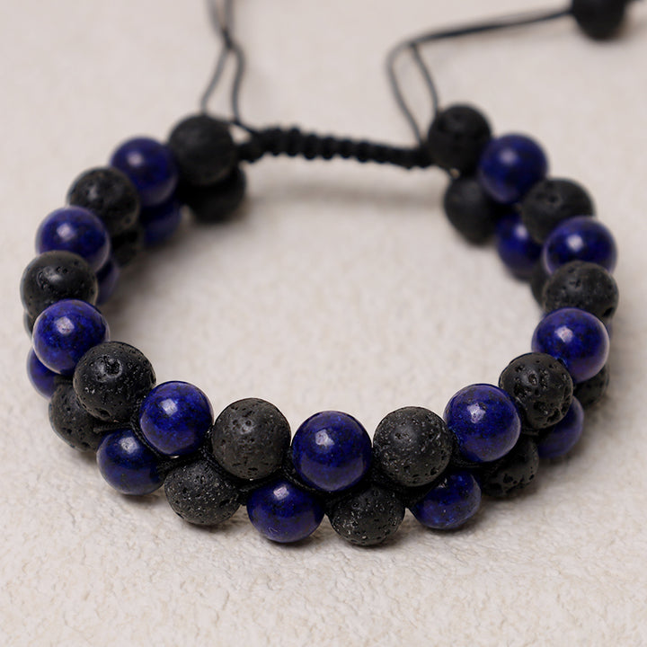 Buddha Stones Protection Tiger's Eye Bracelet - Lazulite(Wrist Circumference 17-28 cm) - image 9