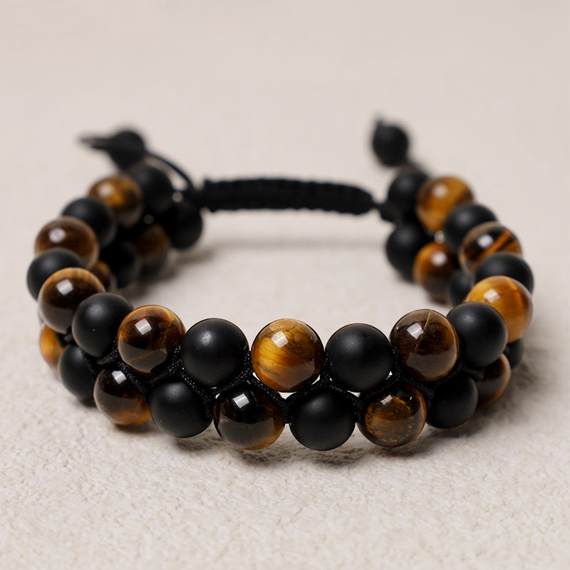 Buddha Stones Protection Tiger's Eye Bracelet - Tiger Eye(Wrist Circumference 17-28 cm) - image 0