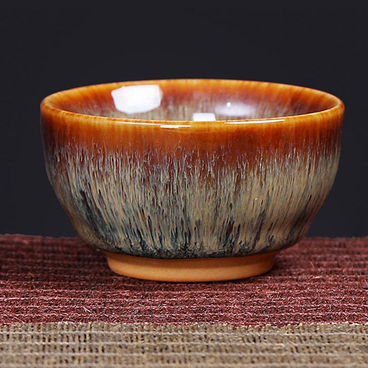 Buddha Stones 12 Chinese Zodiac Pattern Ceramic Teacup Kung Fu Jian Chinese Zhan Tea Cup 73ml - image 3