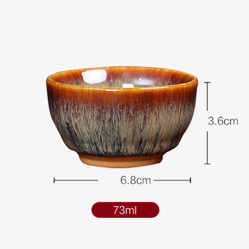 Buddha Stones 12 Chinese Zodiac Pattern Ceramic Teacup Kung Fu Jian Chinese Zhan Tea Cup 73ml - image 24