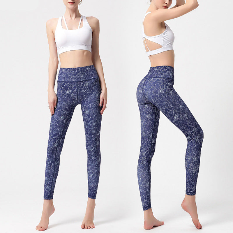 Buddha Stones Flowers Leaves Birds Print Pants Sports Fitness Yoga Leggings Women's Yoga Pants - image 16