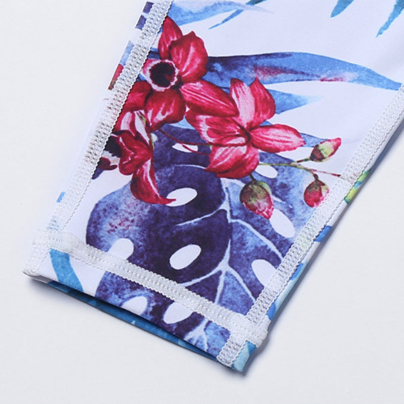 Buddha Stones 2Pcs Sunflower Flowers Leaves Print Top Pants Sports Fitness Yoga Women's Yoga Sets - image 17