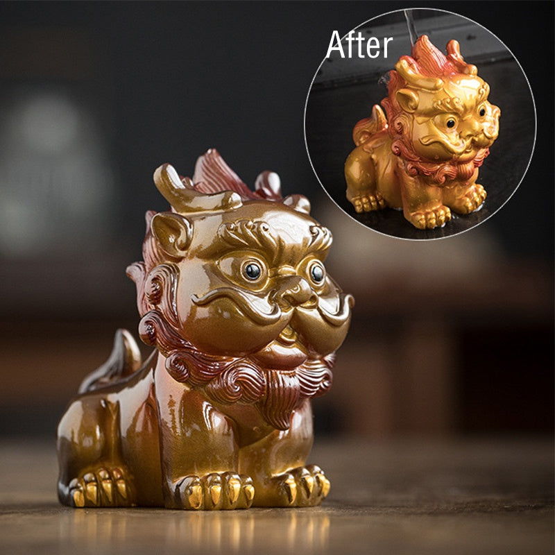 Buddha Stones Color Changing Small PiXiu Resin Tea Pet Wealth Home Figurine Decoration - image 2