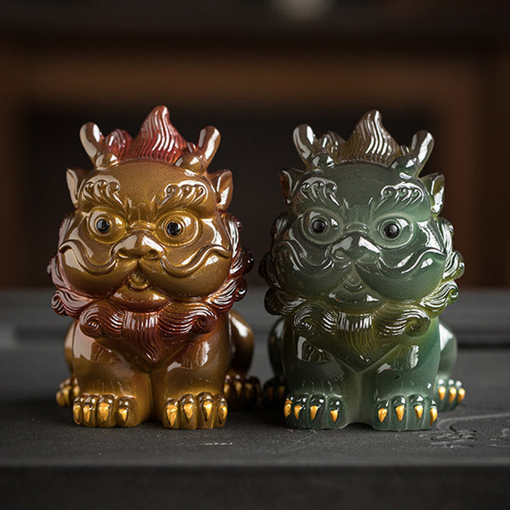 Buddha Stones Color Changing Small PiXiu Resin Tea Pet Wealth Home Figurine Decoration - image 20