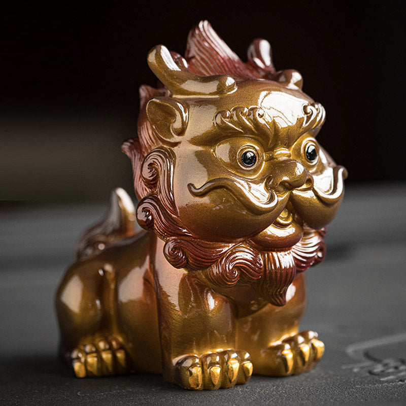 Buddha Stones Color Changing Small PiXiu Resin Tea Pet Wealth Home Figurine Decoration - image 8