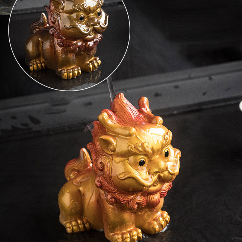 Buddha Stones Color Changing Small PiXiu Resin Tea Pet Wealth Home Figurine Decoration - image 5